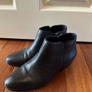 Sam Edelman Black Leather Ankle Boots